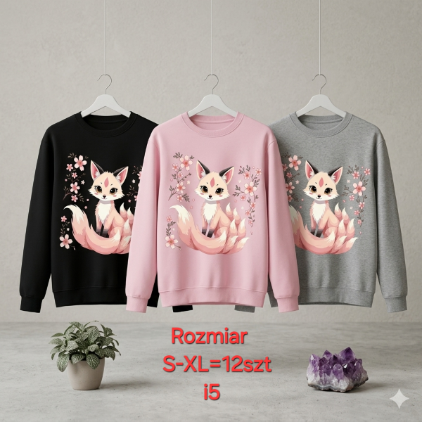 Bluzki damskie Roz S-XL, 1 Kolor Paczka 12 szt 1